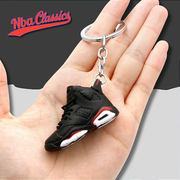 Chaveiro Tênis Jordan 6 Retro Black