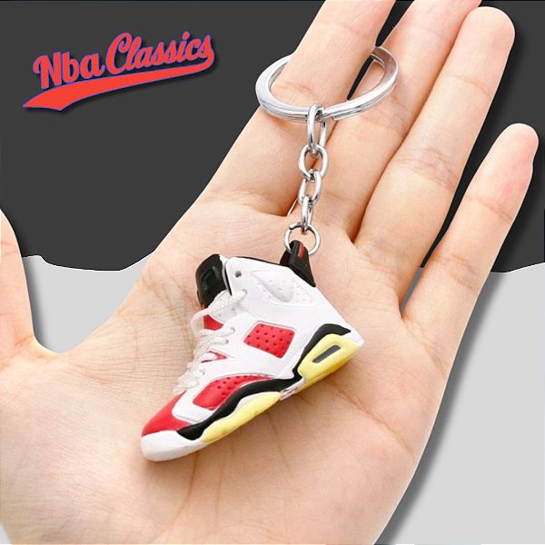 Chaveiro Tênis Jordan 6 Retro OG Carmine
