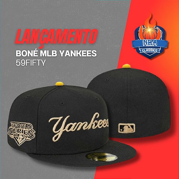 Boné NY Fechado Aba Reta