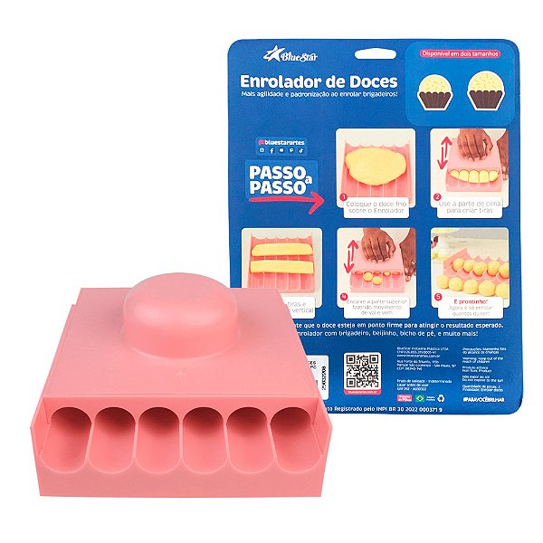 ENROLADOR DE DOCES ROSA BEBÊ (20G) BLUESTAR