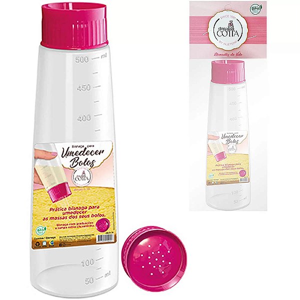 REGADOR P/ UMEDECER BOLOS 500ML DONA COTTA VERMELHO