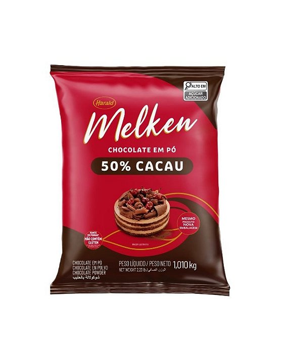 CHOCOLATE EM PÓ 50% MELKEN 1.010kg - HARALD