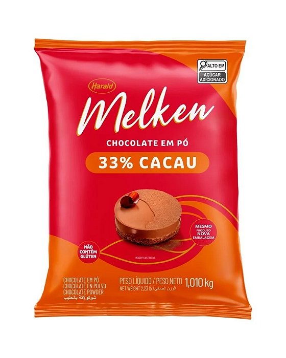 CHOCOLATE EM PÓ 33% MELKEN 1,050Kg - HARALD