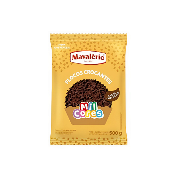Granulado Crocante em Flocos de Chocolate 500g MAVALÉRIO