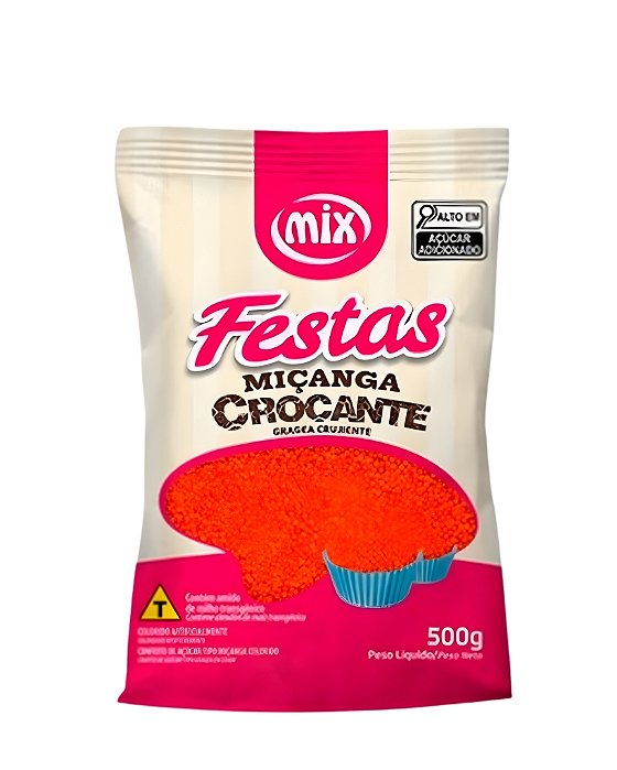 CONFEITO MIÇANGA CROCANTE 500GR LARANJA - MIX