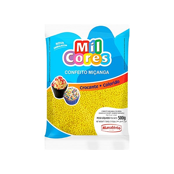 CONFEITO MIÇANGA 500GR AMARELO - MAVALÉRIO