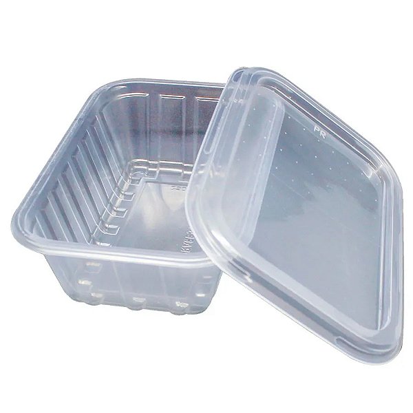 POTE RETANGULAR C/ TAMPA 250ML C/ 24UN PRAFESTA