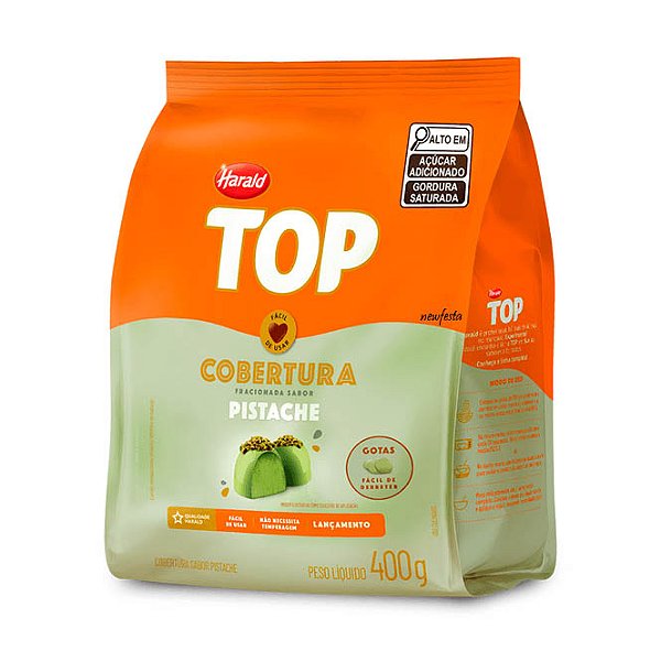 Cobertura Top Sabor Pistache em Gotas 400g HARALD