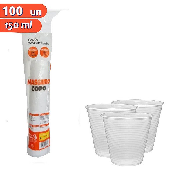 COPO MASSIMO 150ML BRANCO   BELLO - 100 UN