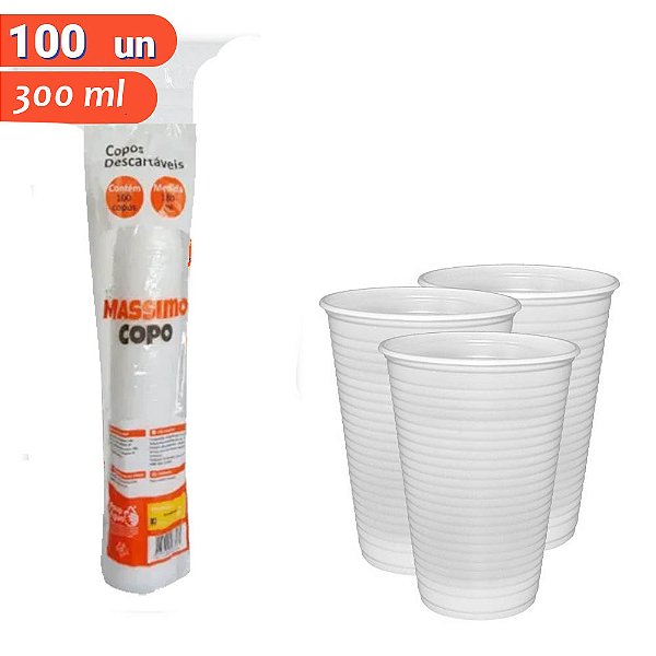 COPO MASSIMO 300ML BRANCO  BELLO - 100 UN