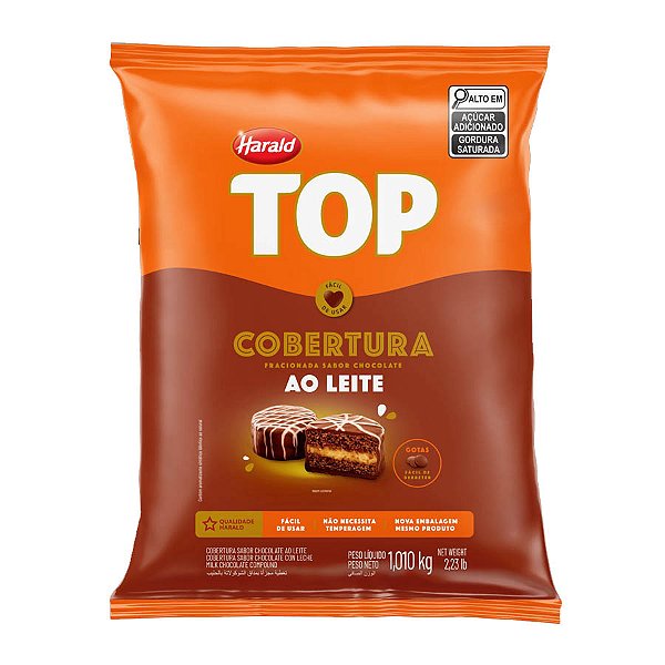 Cobertura de Chocolate ao Leite Top - Gotas 1,01Kg HARALD