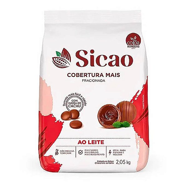 Cobertura Fracionada Mais Sabor Chocolate Ao Leite 2,05kg SICAO
