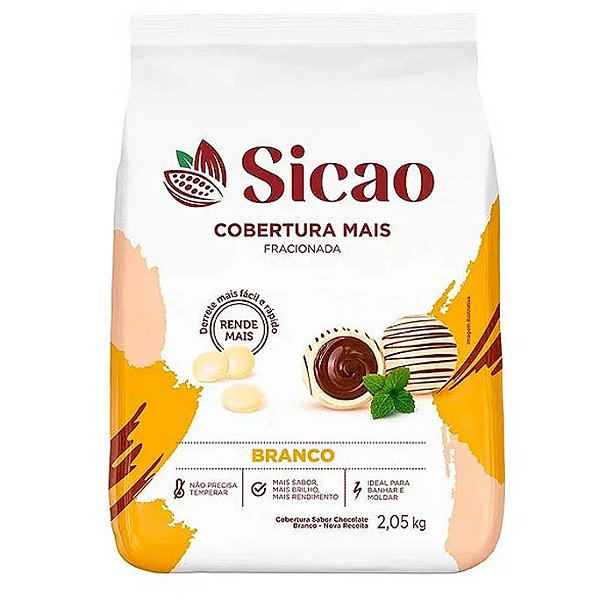 Cobertura Fracionada Mais Sabor Chocolate Branco 2,05kg SICAO
