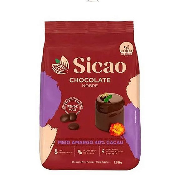 Chocolate Meio Amargo Nobre 1,01kg SICAO