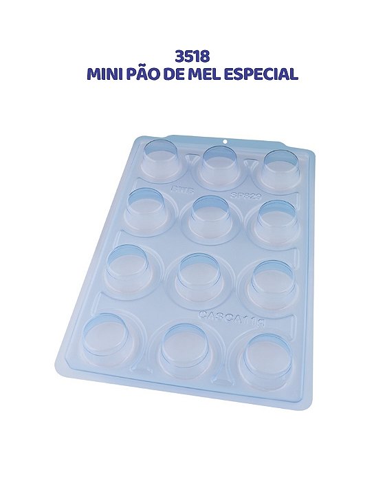 FORMA DE ACETATO 3 PARTES - MINI PÃO DE MEL ESPECIAL (3518)