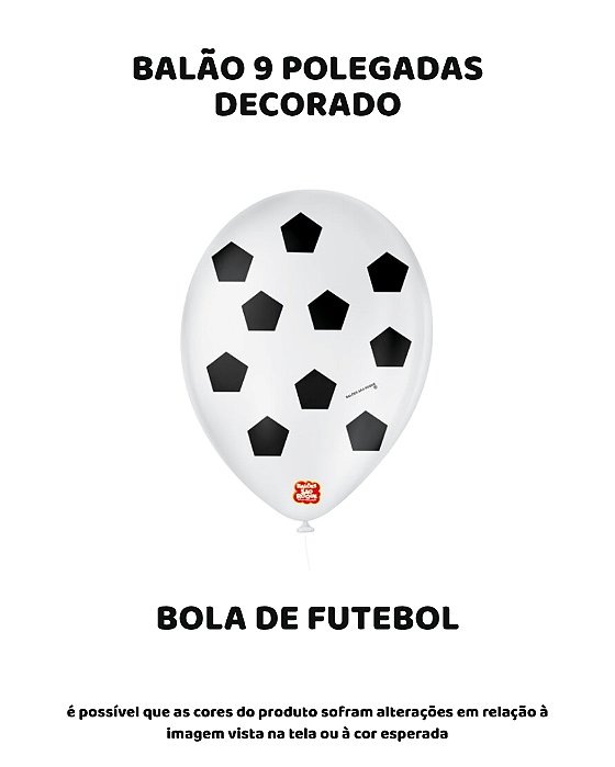 BALÃO 9 POLEGADAS C/25UN BOLA FUTEBOL - SÃO ROQUE