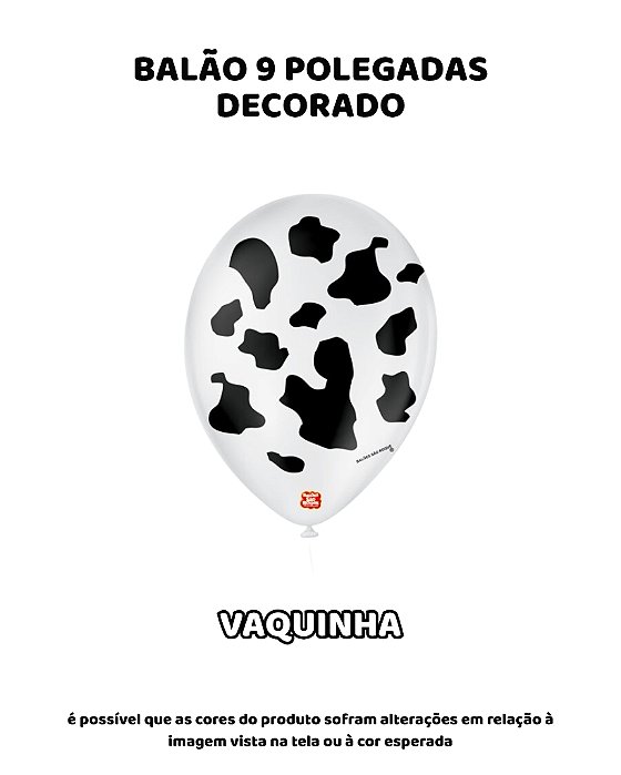 BALÃO 9 POLEGADAS C/25UN VAQUINHA - SÃO ROQUE
