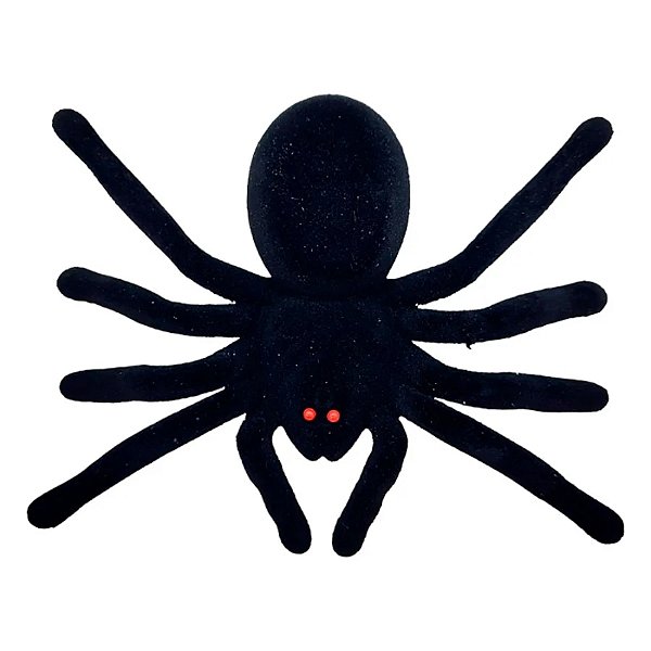 ENFEITE HALLOWEEN ARANHA DE VELUDO 45CM