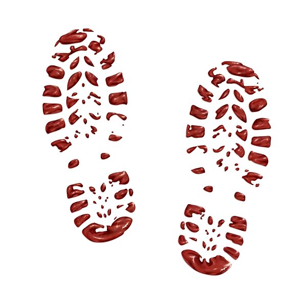 ADESIVO DECORATIVO DE CHÃO PEGADAS DE ASSASSINO - REGINA FESTAS (HALLOWEEN)