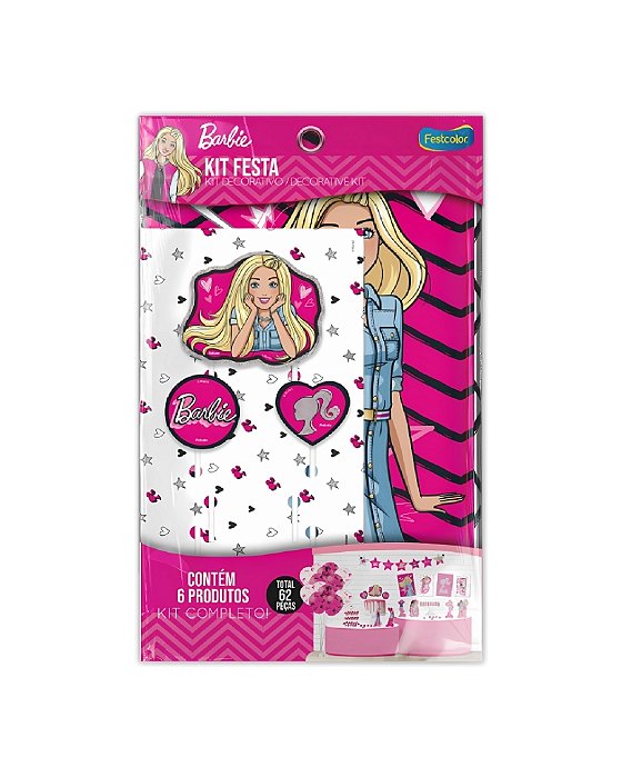 KIT FESTA - BARBIE C/62 PEÇAS - FESTCOLOR