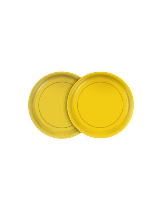 PRATO DE PAPEL C/8UN AMARELO - REGINA FESTAS