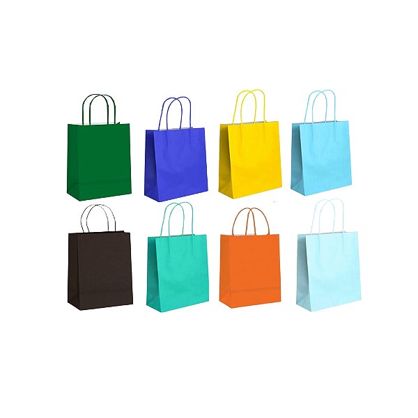 SACOLA DE PAPEL KRAFT PEQUENA 13,5X8X16 PCT C/10