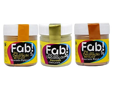 PÓ PARA DECORAÇAO METÁLICOS 5g - FAB