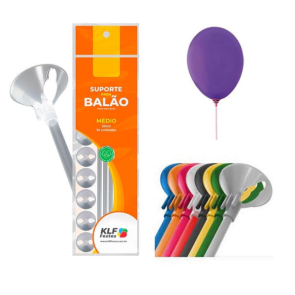 KIT SUPORTE PARA BALÃO 33cm C/10UN - KLF