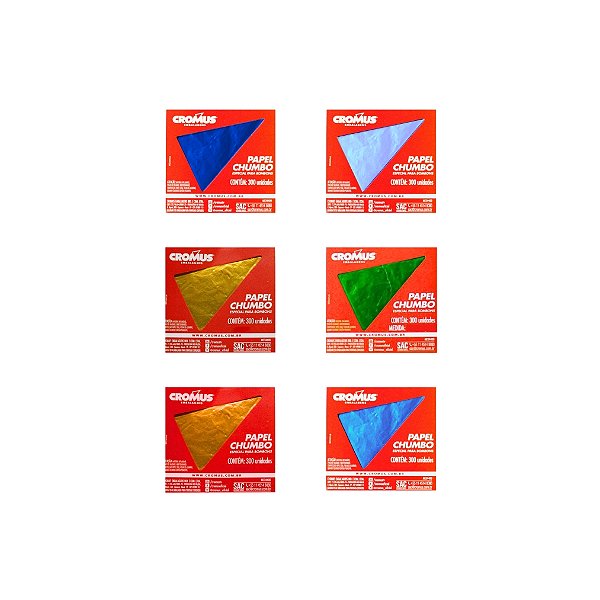 FOLHA CHUMBO 8X8CM LISA C/300UN - CROMUS