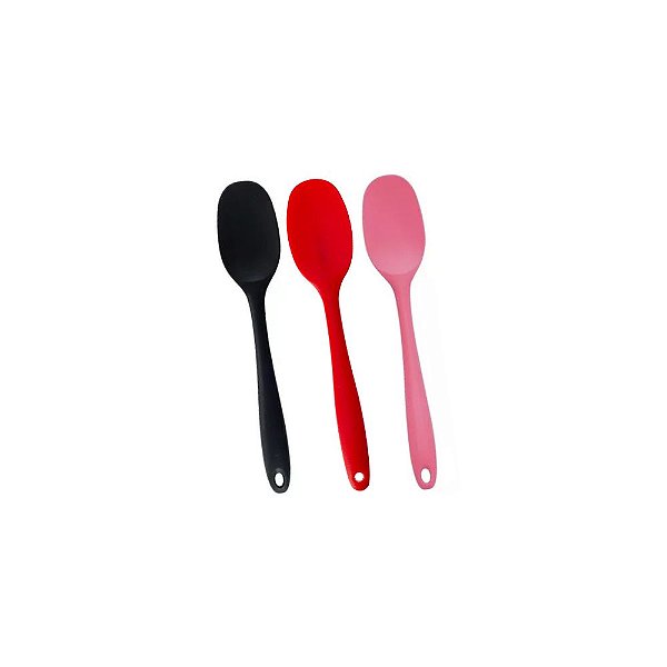 ESPÁTULA REDONDA MINI DE SILICONE DUPLO C/ 1 UN - OIKOS