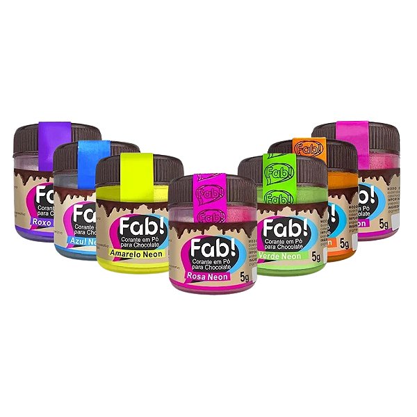 CORANTE EM PÓ NEON PARA CHOCOLATE 5g - FAB