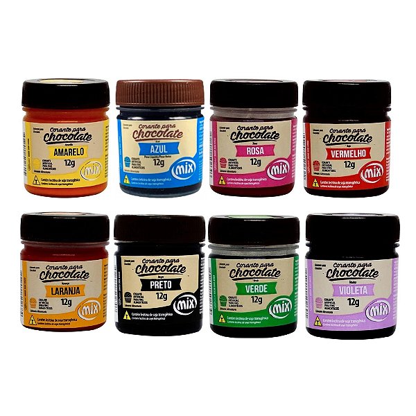 CORANTE EM GEL PARA CHOCOLATE 12g - MIX