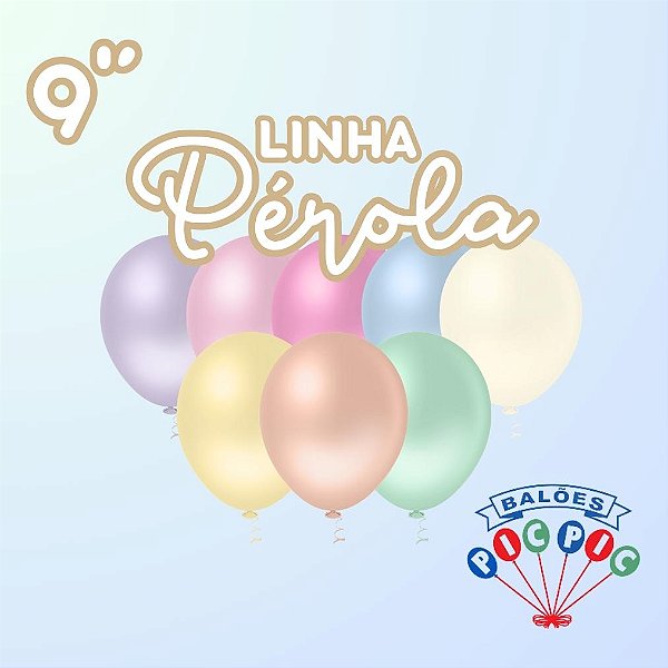 BALÃO 9 POLEGADAS PEROLADO C/25UN - PIC PIC