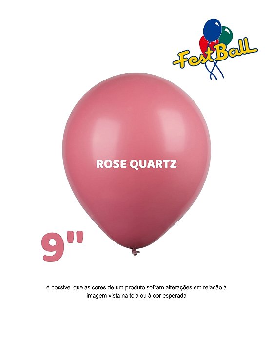 BALÃO 9 POLEGADAS LISO C/50UN ROSÊ QUARTZ - FEST BALL