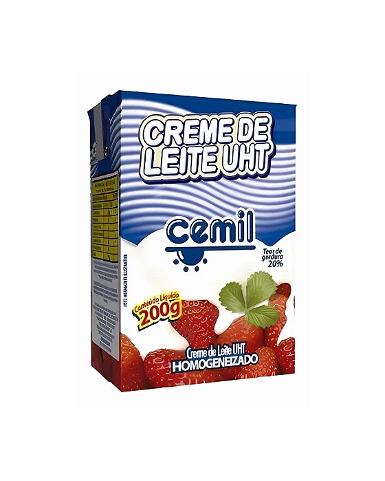 CREME DE LEITE 20% UHT 200g - CEMIL