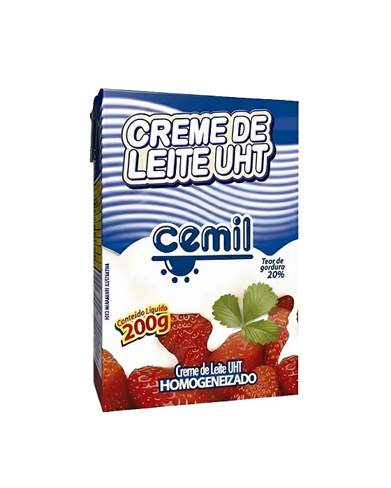 CREME DE LEITE 20% UHT 200g - CEMIL