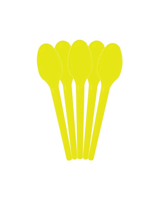 COLHER DESCARTÁVEL C/50UN AMARELO - BELLO FESTAS