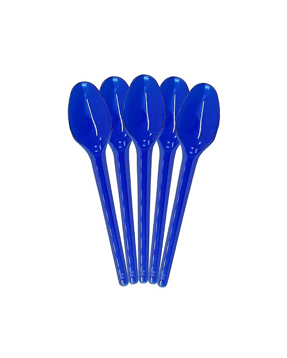 COLHER DESCARTÁVEL C/50UN AZUL - BELLO FESTAS