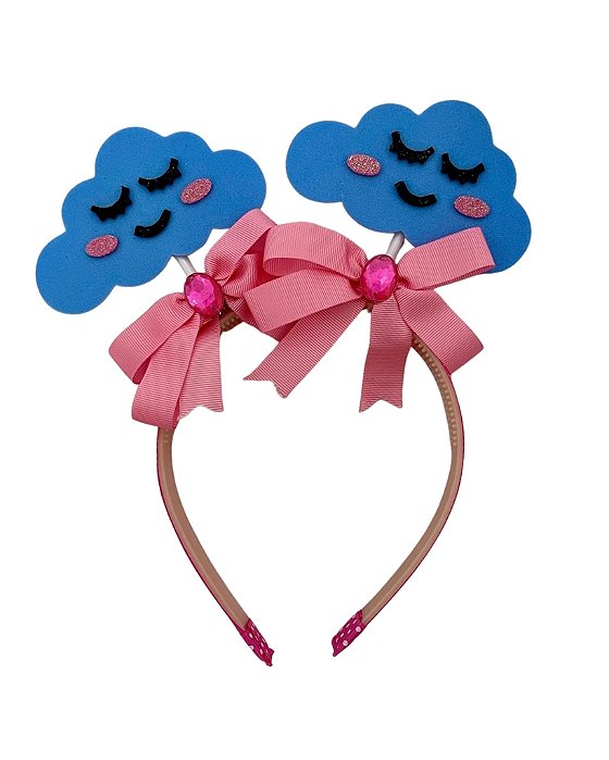 TIARA PARA CABELO MALUCO NUVEM AZUL