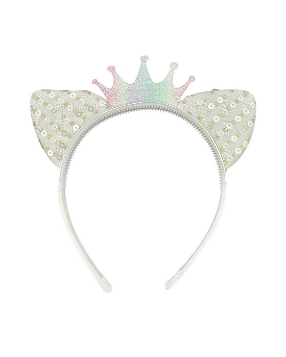 TIARA PARA CABELO MALUCO ORELHINHA DE GATO E COROA