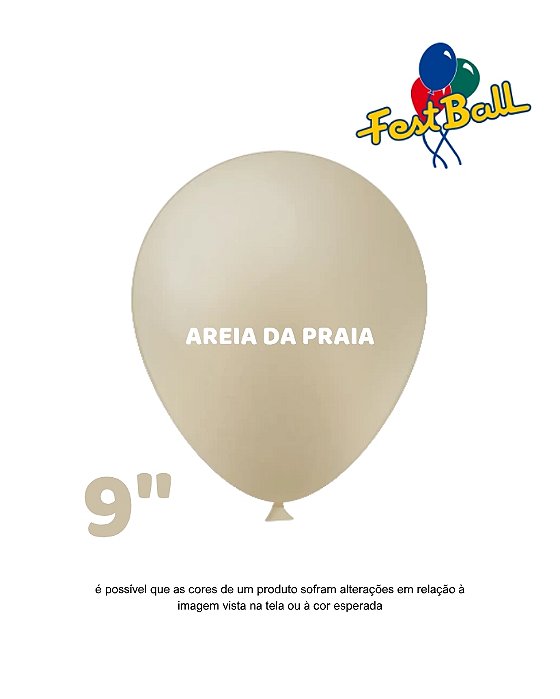 BALÃO 9 POLEGADAS LISO C/50UN AREIA DA PRAIA - FEST BALL