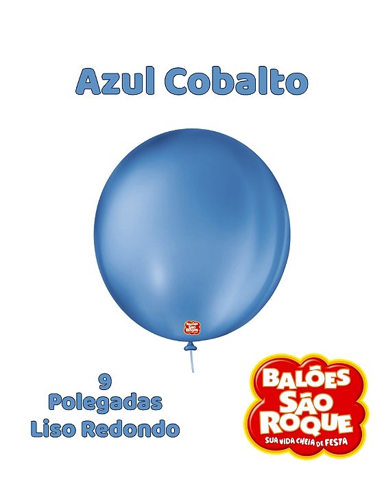 BALÃO 9 POLEGADAS LISO REDONDO C/50UN AZUL COBALTO - SÃO ROQUE