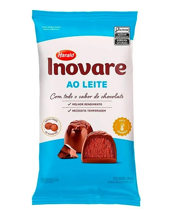CHOCOLATE INOVARE GOTAS AO LEITE 2,05KG - HARALD