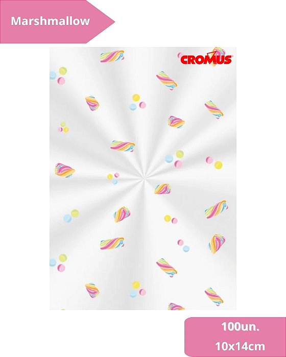 SACO TRANSPARENTE 10X14cm MARSHMALLOW C/100un - CROMUS