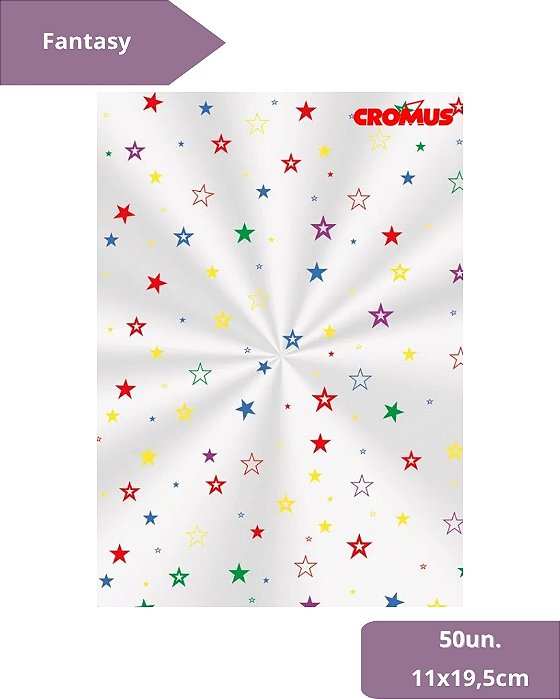 SACO TRANSPARENTE 11X19,5cm FANTASY C/50un - CROMUS
