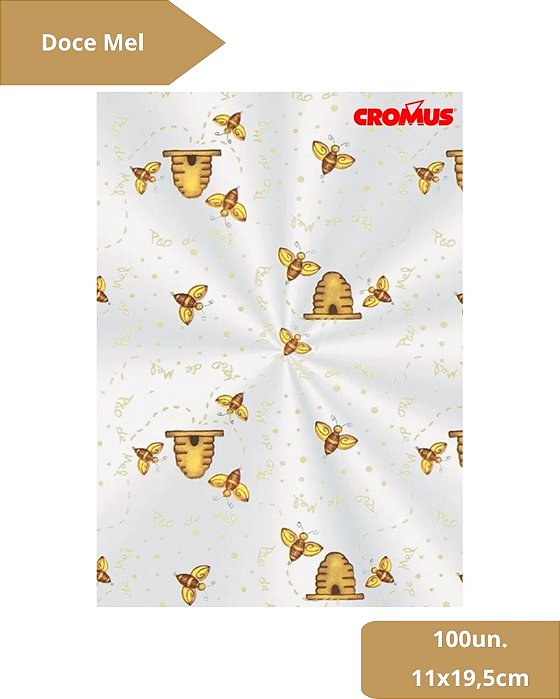 SACO TRANSPARENTE 11X19,5cm DOCE MEL C/100un - CROMUS