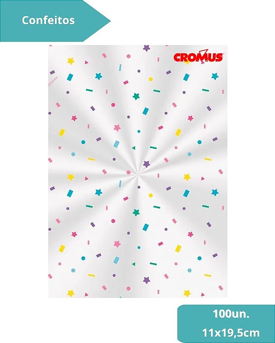 SACO TRANSPARENTE 11X19,5cm CONFEITOS C/100un - CROMUS