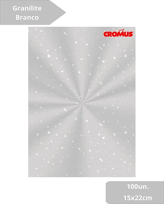 SACO TRANSPARENTE 15X22cm GRANILITE BRANCO C/100un - CROMUS
