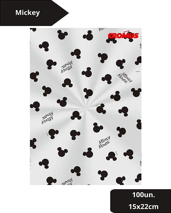 SACO TRANSPARENTE 15X22cm MICKEY C/100un - CROMUS