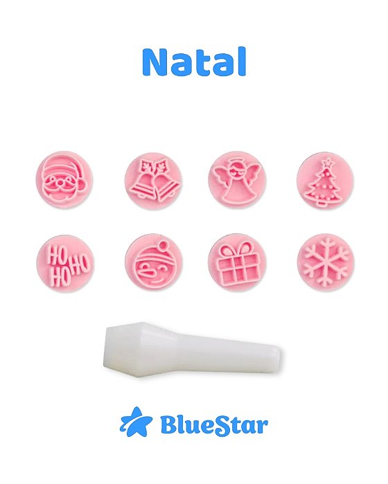 KIT CARIMBOS C/8PÇS NATAL - BLUESTAR